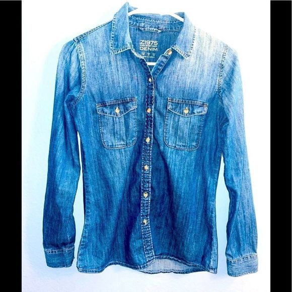 Zara Tops - Zara Denim Shirt Size XS